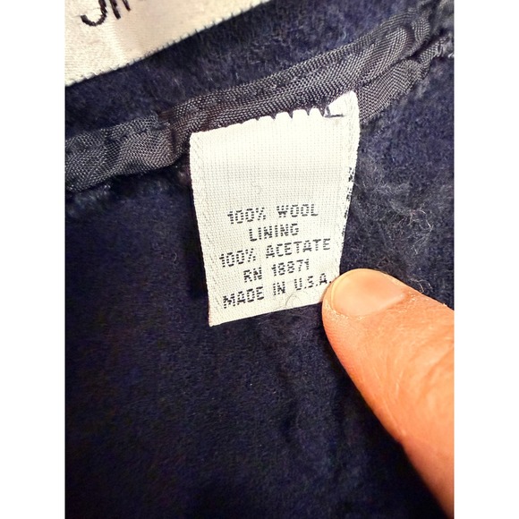 JH Collectibles Women's Navy 100% Pure Wool Vintage Pleated Pants Size 14 - BH - Picture 5 of 9